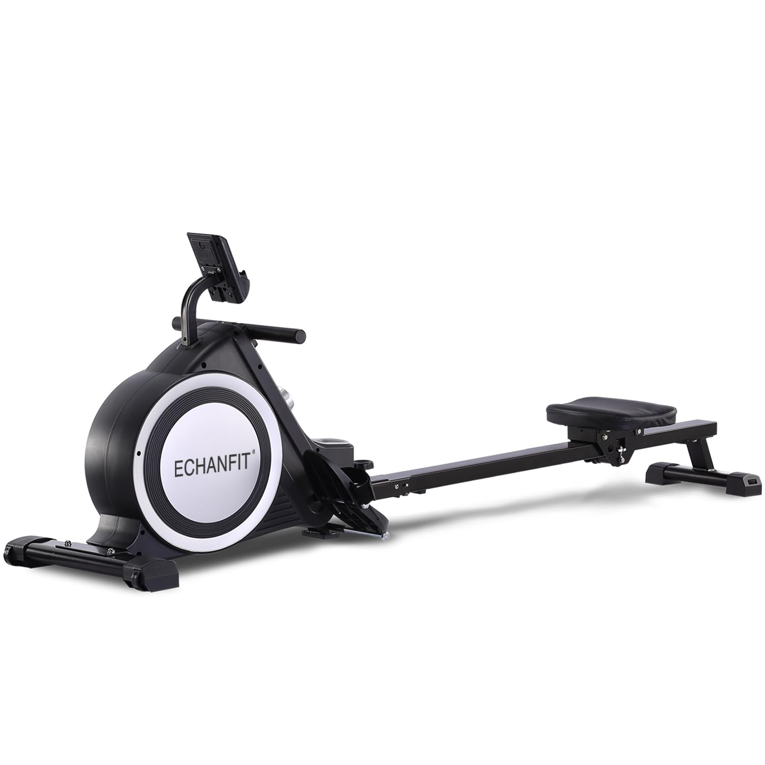 ECHANFIT Rowing Machine - Magnetic Row Machine for Home, Foldable Rower with 350 LB Max Capacity, Bluetooth Fitness App with LCD Monitor for Full Body Workout