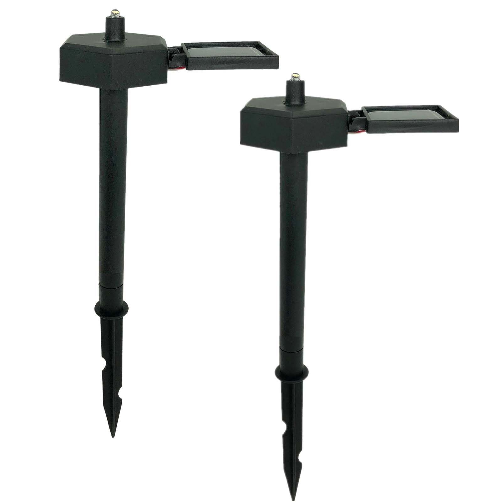 Solar Lights Outdoor Stake Replacement - 2 Pack Solar Replacement Part for Decorative Solar Garden Stake with Figurine Toppers,Solar Landscape Lighting Accessories (2)