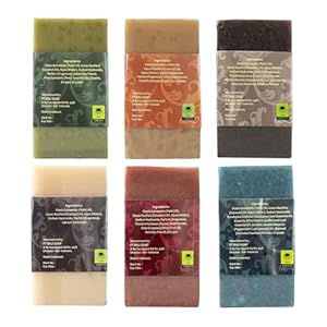 Bali Soap - Masculine Collection Natural Soap Bar Gift Set, 6 pc Variety Pack, Lemon-Pine, Ginger-Coffee, Sandalwood-Mint, Agarwood-Spice, Clove-Cinnamon, Eucalyptus-Lime 3.5 Oz each Bali Soap Masculine Collection Natural Soap Bar Gift Set 6 pc Variety Pack Lemon Pine Ginger Coffee Sandalwood Mint Agarwood Spice Clove Cinnamon Eucalyptus Lime 35 Oz each