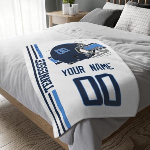 Image of Tennessee Throw Blanket Custom Name and Number Personalized Gifts for Men and Women
