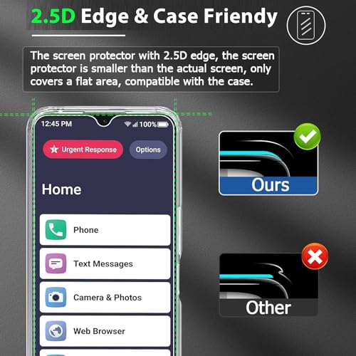 Zeking [3 Pack For Lively Smart 4/ Jitterbug Phones Smart4 Smartphone Tempered Glass Screen Protector thumb #3