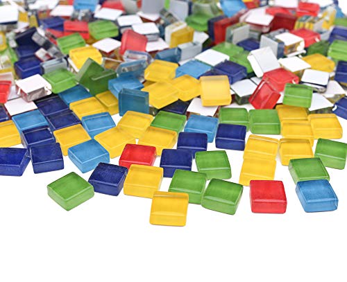 568g Cheap Rainbow Color Crystal Mosaic Supplies, E-Home Shop 20oz Mosaic Chips for Mosaic Crafts Bulk, Mosaic Frame, Mosaic kit(640 Pieces) - Thumbnail 3