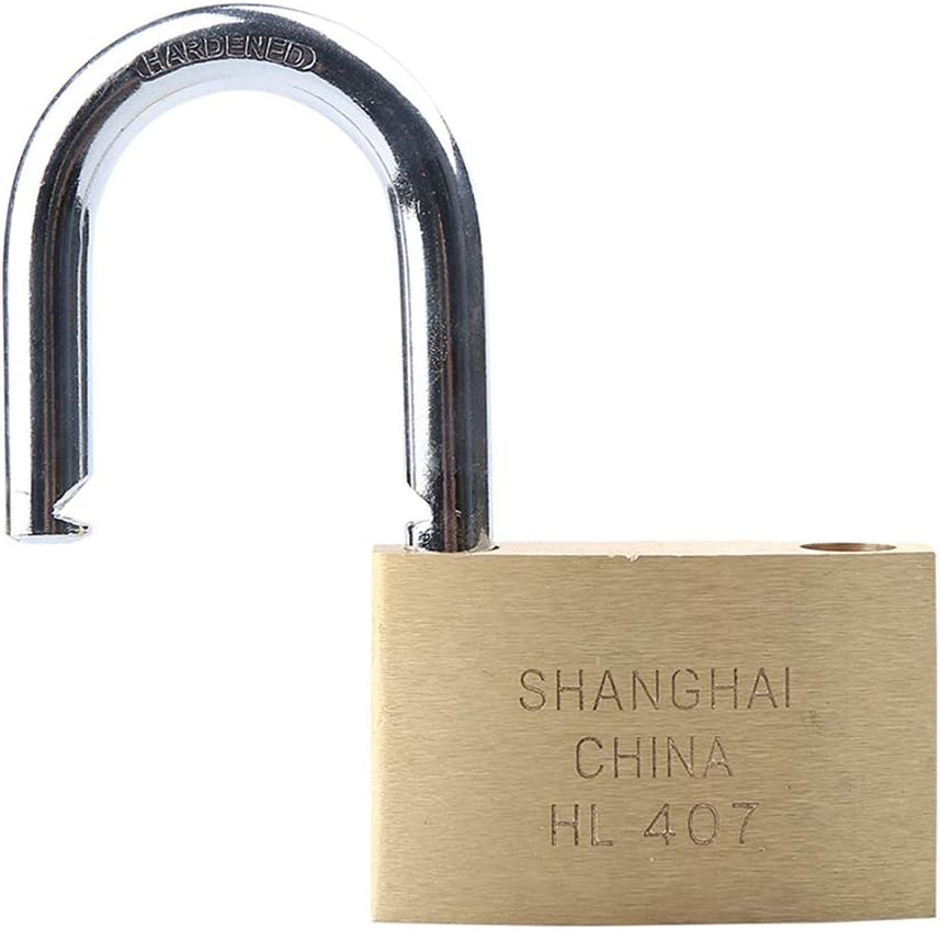 Keyed Padlocks Brass Key Padlock, 3 Keys, Width 25mm30mm40mm50mm60mm75mm (1in, 1.2in, 1.6in, 2in, 2.4in, 3in) (Size : 75x49mm)