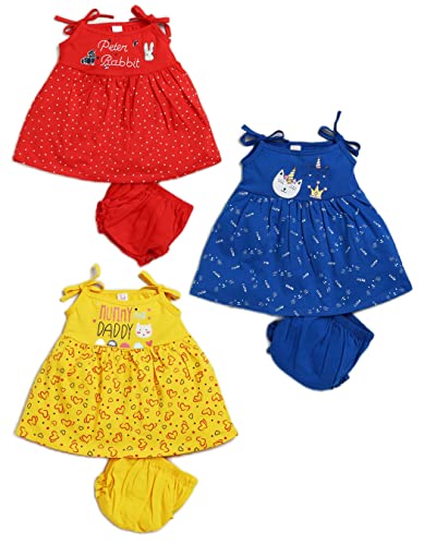 Image of Mars Infiniti Frock & Panty Set for Baby Girls (Pack of 3)