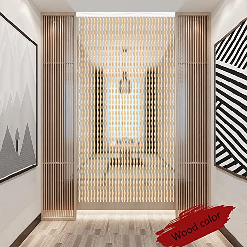 Cortina de cuentas de cadena y madera para panel de pantalla divisor de habitaciones 8