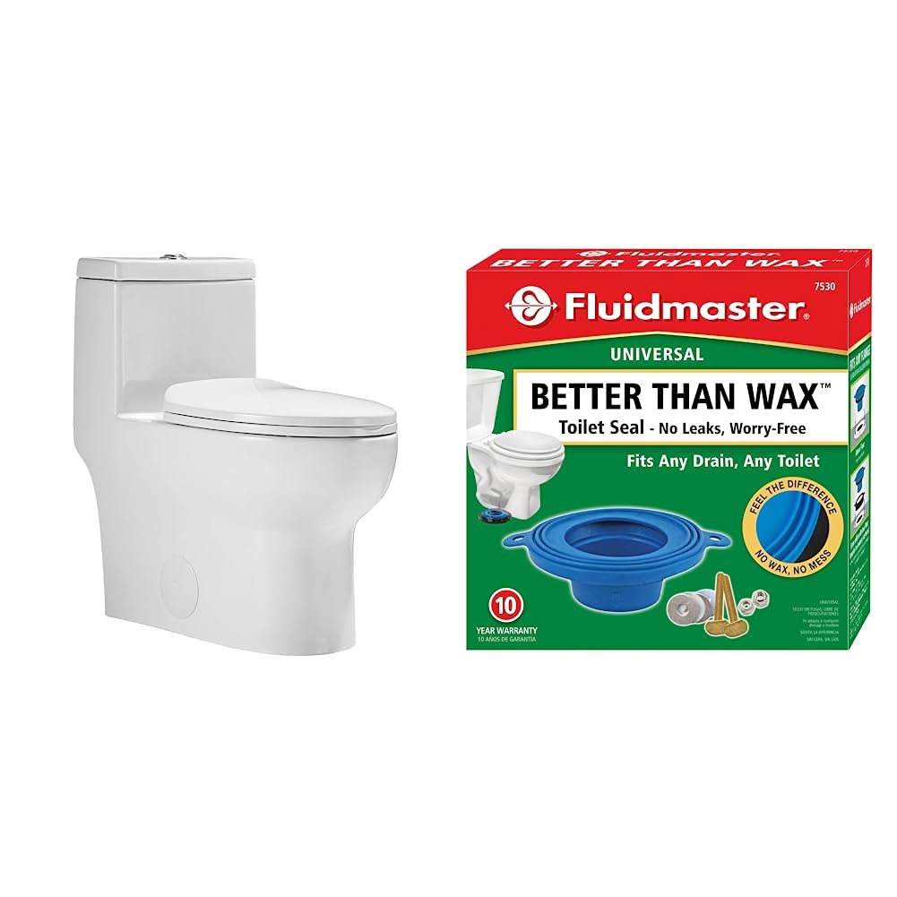DeerValley DV-1F026 Ally Dual Flush Elongated One-Piece Toilet – Comfort Seat Height, Soft-Close Seat Cover, High-Efficiency 1.28/0.8 GPF, White