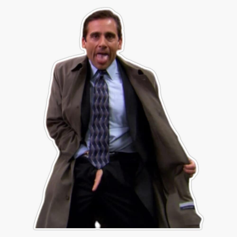 Amazon.com: Michael Scott Flashing The Office Sticker Sticker Decal Bumper  Sticker Waterproof 5