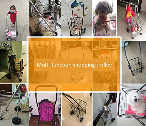 H.Slay einkaufswagen Trolley klappbar, Einkaufstrolley mit leisen Rädern Einkaufsroller Wheel Shopping Trolley Große… – Bild 7