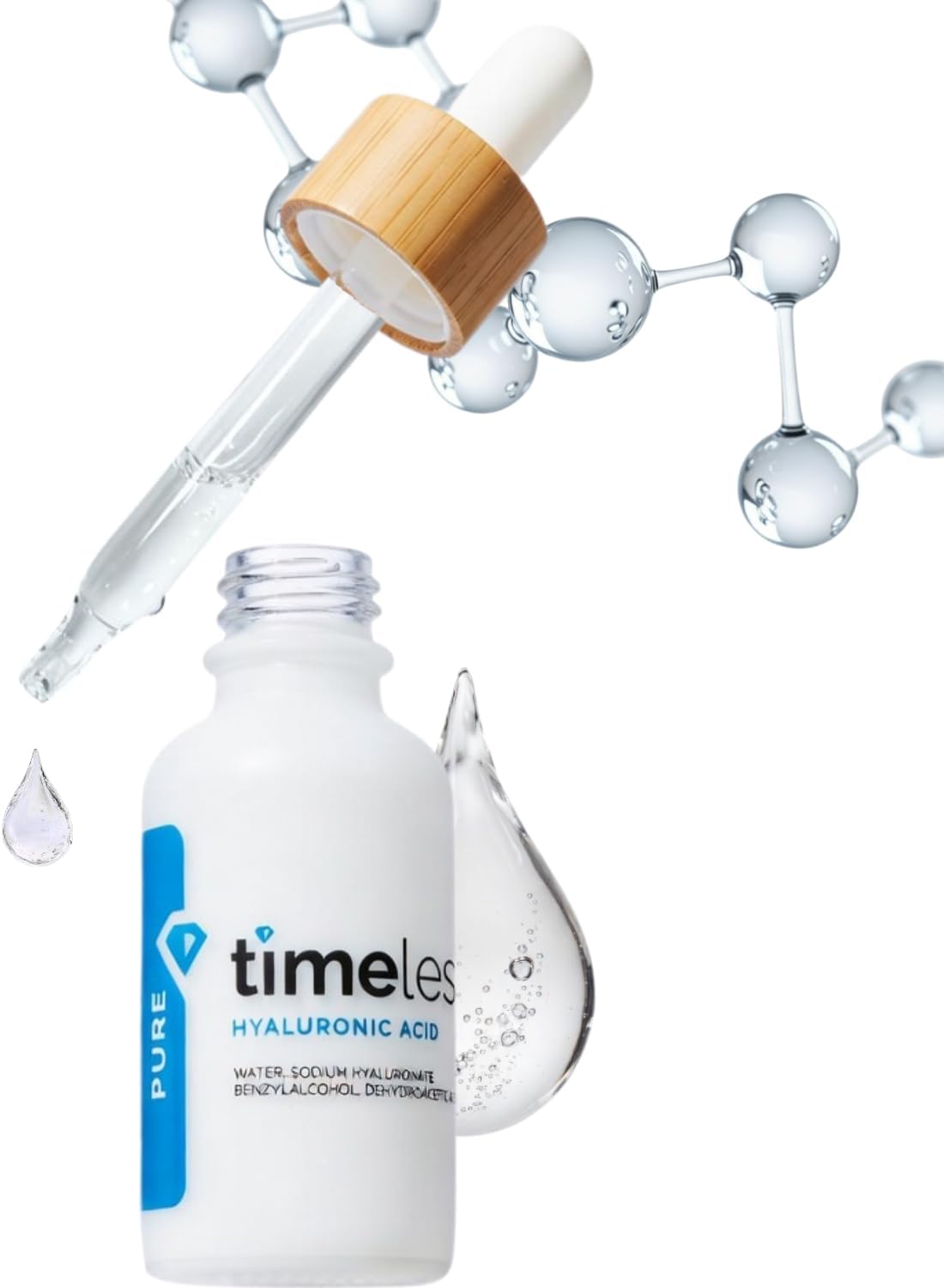 Timeless Skin Care Hyaluronic Acid 100 Percent Pure Serum Unisex 2 oz