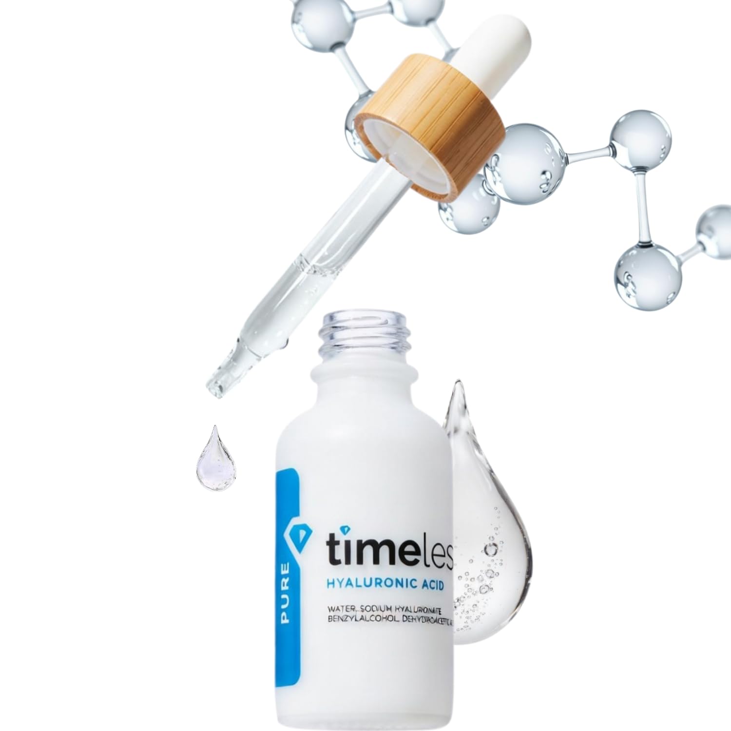 Hyaluronic Acid 100% Pure Serum - Hydrating Face Serum for Personal Care - Fragrance-Free - Hyaluronic Acid - for Skin Care - 1 oz