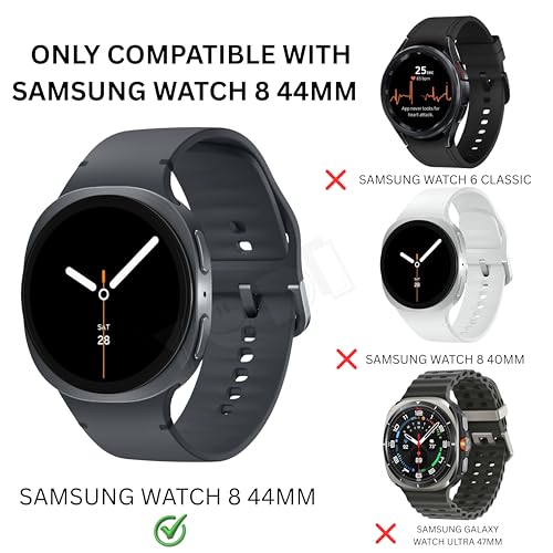Image of YODI Pack of 2 Waterproof 3D Tempered Glass Screen Protector Compatible with Samsung Galaxy Watch 8 Classic 44mm Only ((Samsung Watch 8 44mm))