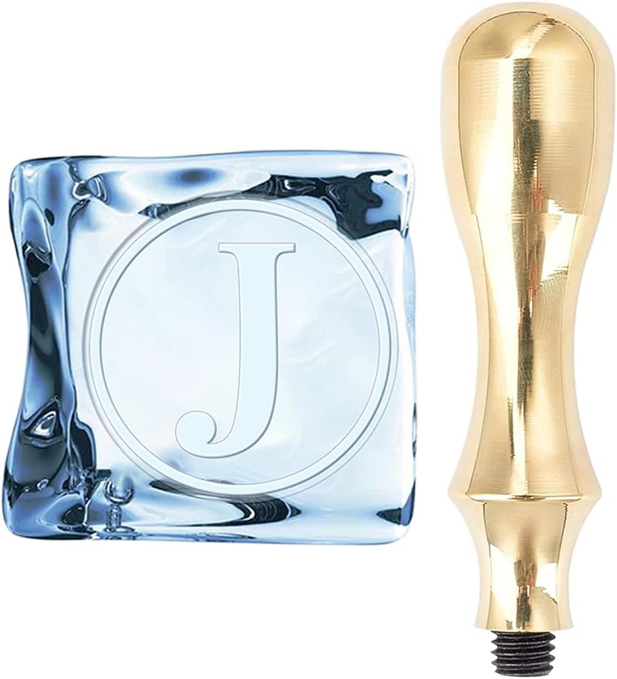 CRASPIRE Ice Stamp D Letter Ice Cube Stamp with Removable Brass Head and Metal Handle 1.2inch Ice Branding Stamp for Ice Cubes Cocktail Whiskey Mojito Drinks Wedding Making DIY Crafting