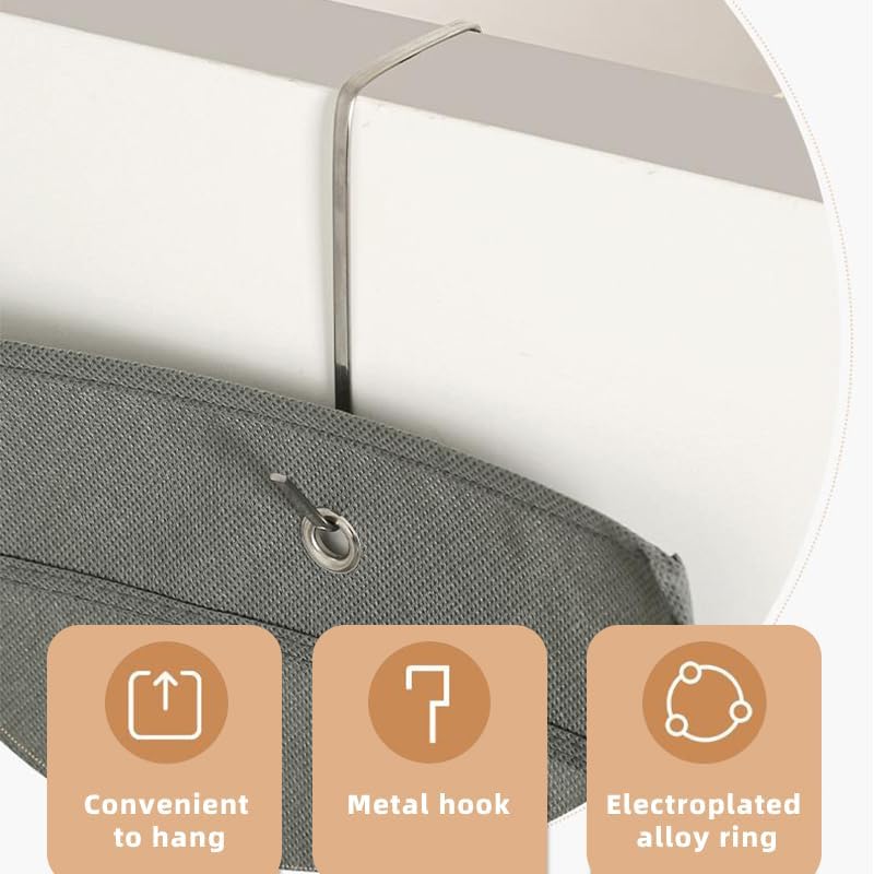 Miniatura 5 de Organizador sobre la puerta  18 grandes bolsillos de malla transpirable que ahorran espacio para colgar tapas y accesorios