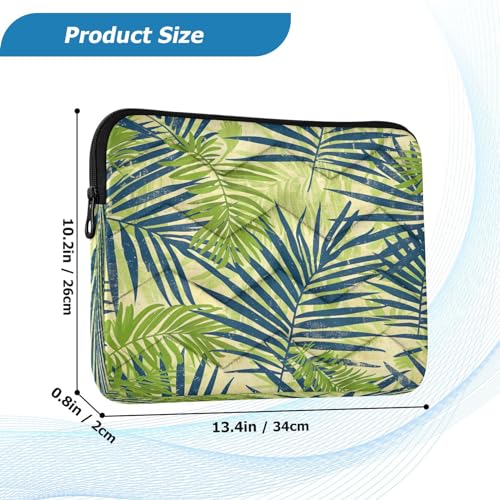 Funda para portátil de 13-14 pulgadas impermeable verde hoja miniatura 3