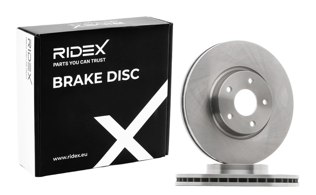 RIDEX 3405B0860 Juego para eje Kit de discos de freno y pastillas Delantero con clip de émbolo Compatible con FORD MONDEO IV Turnier BA7