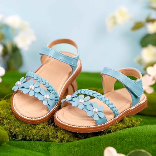 Image of GINFIVE Toddler Girls Sandals Little Girls Kids Summer Shoes Toddler Sandals