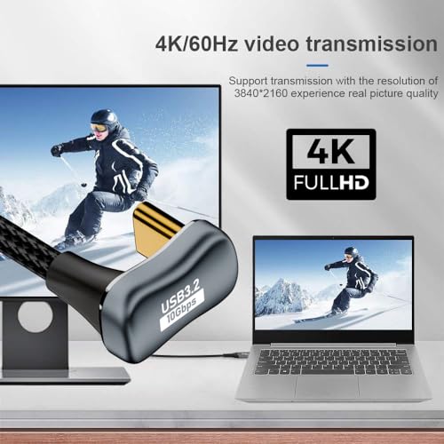Cable USB-C macho a macho NFHK 2m 10Gbps 100W miniatura 7