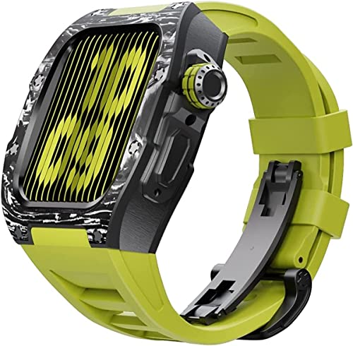 Bracelet caoutchouc fluoré SCHIK pour Apple Watch 8, le kit boîtier métal des sportifs