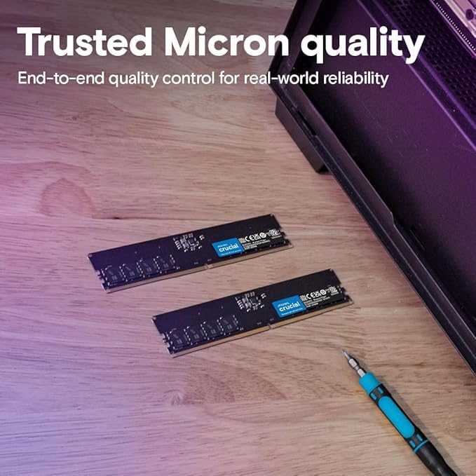 Image of Crucial RAM 16GB DDR5 4800MHz CL40 Desktop Memory CT16G48C40U5