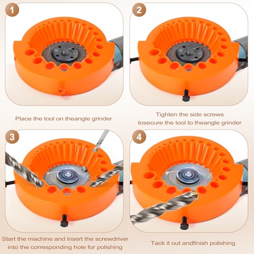 2025 Upgrade Multipurpose Drill Sharpener, handheld drill bit sharpener for grinderd, 2 to 13mm Drill Bits Sharpener Drill Bit Grinding Tool, afilador de brocas 125mm Grinder - Thumbnail 4