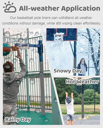 Odporna na warunki atmosferyczne wyściółka kijka do koszykówki – wodoodporna poduszka dla bezpieczeństwa gracza i zapobiegania urazom – trwała ochrona do użytku na zewnątrz