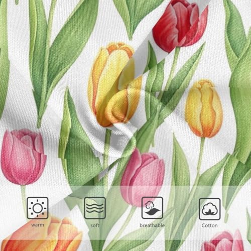 Vibrant Watercolor Tulips Pink Girl Panties Cute Toddler Girls Underwear Cotton Animals Kids Briefs Undies 2t3