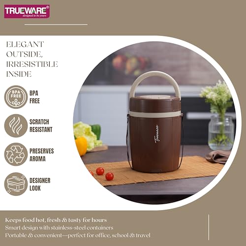 Image of Tureware Electric 4 PU Insulated 4 Stainless Steel Container 450 ML Each Thermoware Electric Lunch Box