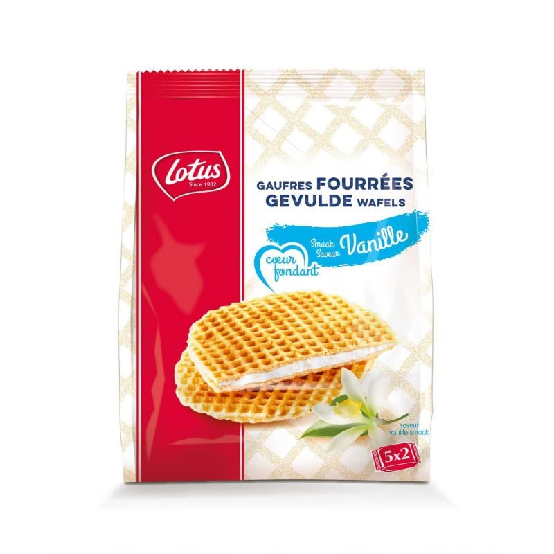 LOTUS - Gaufres Coeur Fondant Vanille 310G - Lot De 4 - Vendu Par Lot