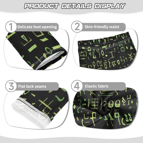 Bolaz Toddler Girls Leggings Printed Yoga Pants Leggings Green Symbol for Kids3