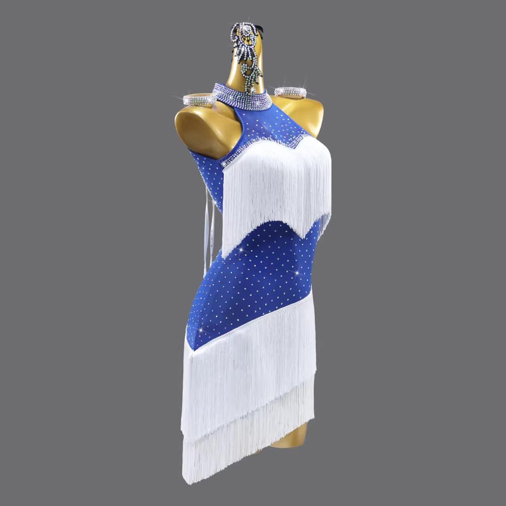 Abito da Ballo Latino Americano Abiti da Ballo con Frange per Bambini Costume da Competizione per Samba Abbigliamento da Tango Professionale da Donna Abbigliamento Cha Cha
