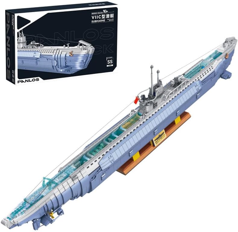 YILETKC Submarine Ship Building Blocks, 6112 Pieces, German U-shaped Submarine Clamping Building Blocks, Model Kit, Ships Modular Building Toy, Construction Toy Compatible with Lego