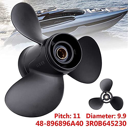 MMI-LX Hélice Exterior 3R0B645230 / 48-896896A40 9.9 X 11 BA FIT para Mercury TOHATSU-Nissan Piezas DE Barco DE 25-30HP… - Imagen 3