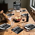 50Pcs Movie Night Scalloped Paper Napkins - Movie Theater Decor Napkins Disposable Film Themed Party Tissue for Birthday Awards Ceremony Hollywood Supplies - Image 5