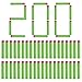 Batop 200 pezzi di ricambio per freccette Nerf Rebelle/Nerf Fortnite (verde)