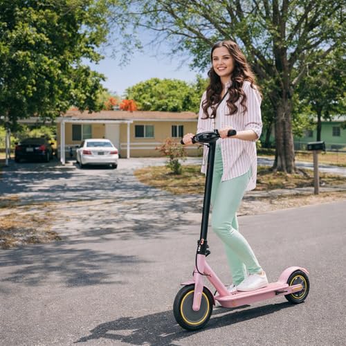 Image of Sigravy Electric Scooter for Adults, Foldable Commuter E Scooter, 500W /350W Motor, 19 MPH, Up to 21 Miles Range, 8.5 inch /10 inch Tires, Dual Suspension, App Control, Dual Braking System