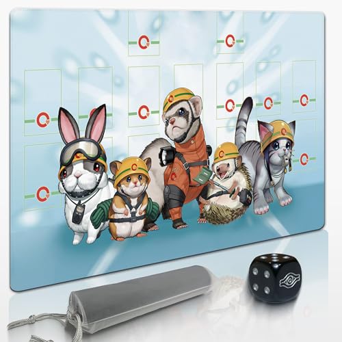 for Yugioh Playmat - Compatible for Yu-Gi-Oh, TCG Playmat - Free Unique Qian Li Yan Dice, 1-Player Master Rule Duel Zones (2)
