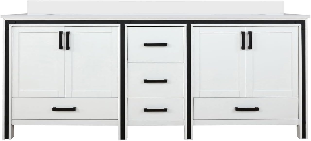 Ziva 84 in W x 22 in D White Double - B0C8Z3BZD1