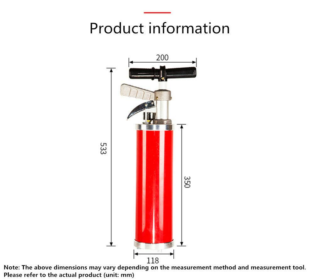 Desatascador de desagüe, bomba de limpieza multifuncional de 0,7 MPa, potente pistón de desagüe, bomba de limpieza para diámetro de tubo: 30 – 130 mm, inodoro, baño, ducha, cocina