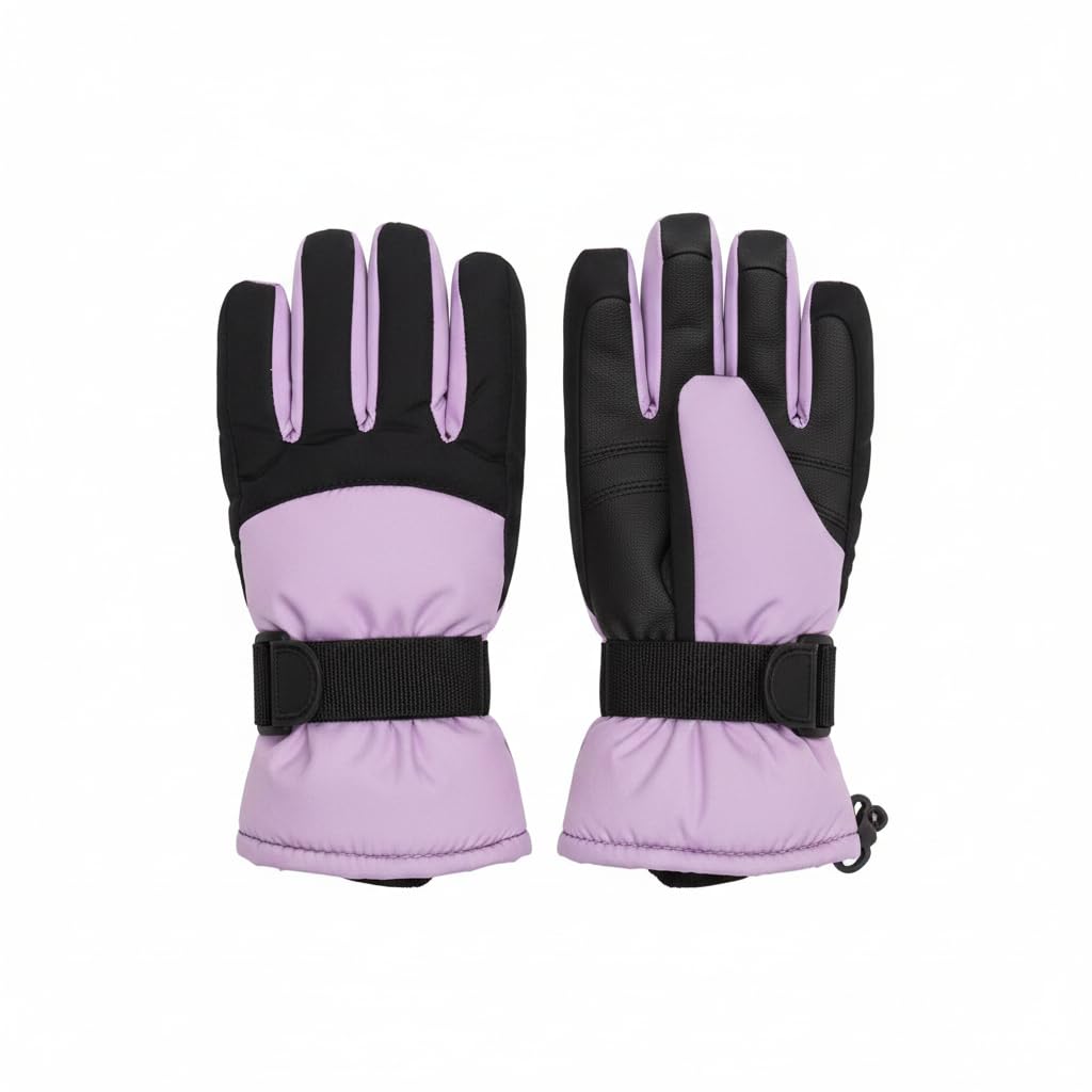 A2Z 4 Kids Girls Ski Snowboarding Winter Gloves Windproof Outdoor Sports Thermal Fleece - Gloves 971 Blue 6-7