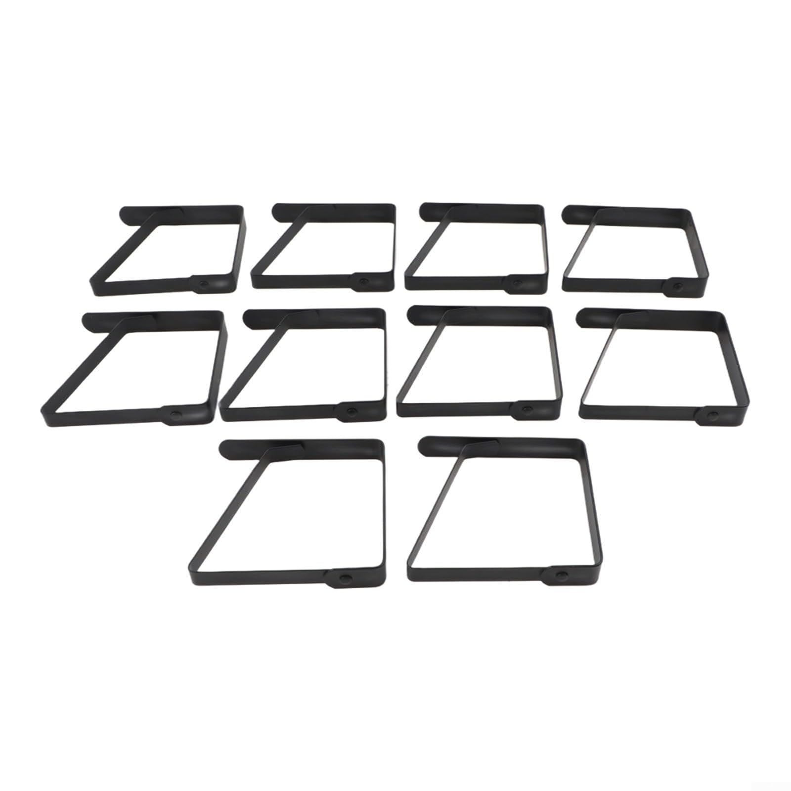 MIKMLYZE Stainless Steel Tablecloth Clips 8 x 7 cm Pack of 10 for Outdoor Garden Dining, Parties, Picnics, Adjustable Secure Hold for Tables up to 1.4 cm Thick, Rust Resistant and For Easy to(black)