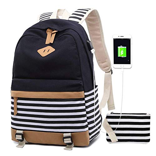 Bolsos de Escuela de Mochila de Lona para niñas Adolescentes y niños de Estudiante