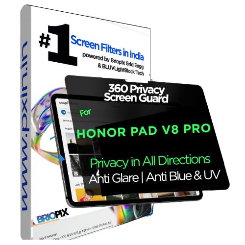 Image of Pxin Tablet Privacy Guard compatible with Honor pad V8 pro | Privacy screen protector | Anti Glare | Anti Spy Screen | Reduces blue light | 360 degree Privacy Screen | Eye Protection