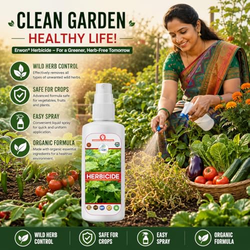 Image of Erwon Herbicide, Organic Essential Powerful Liquid Spray for Removing all types of Wild Herbs (100 ml)