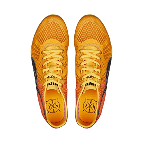 PUMA Men's Evospeed Crossfox Track and Field Shoes, Sun Stream-Sunset Glow-Black, 114
