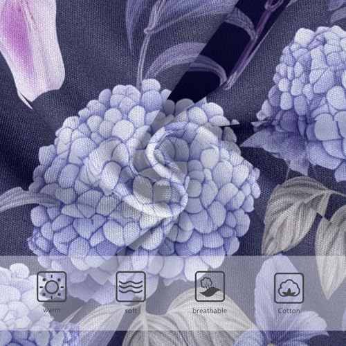 Purple Lilies Lavender Floral Cute Panties Girl Toddler Underwear Custom Cotton Animals Kids Briefs Undies 2t3