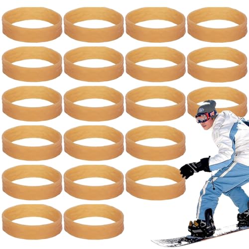Montaggio semplice: basta avvolgere la fascia del freno attorno al freno dello sci e separarla per regolare la base: del freno da sci facili da installare per il snowboard con un design semplice che garantisce praticità