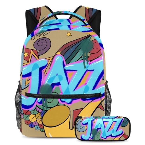 Lot de 2 sacs d'école avec trousse de peinture multicolore pour enfant