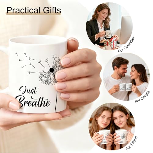 Taza de cerámica Just Breathe para café 11 oz miniatura 5