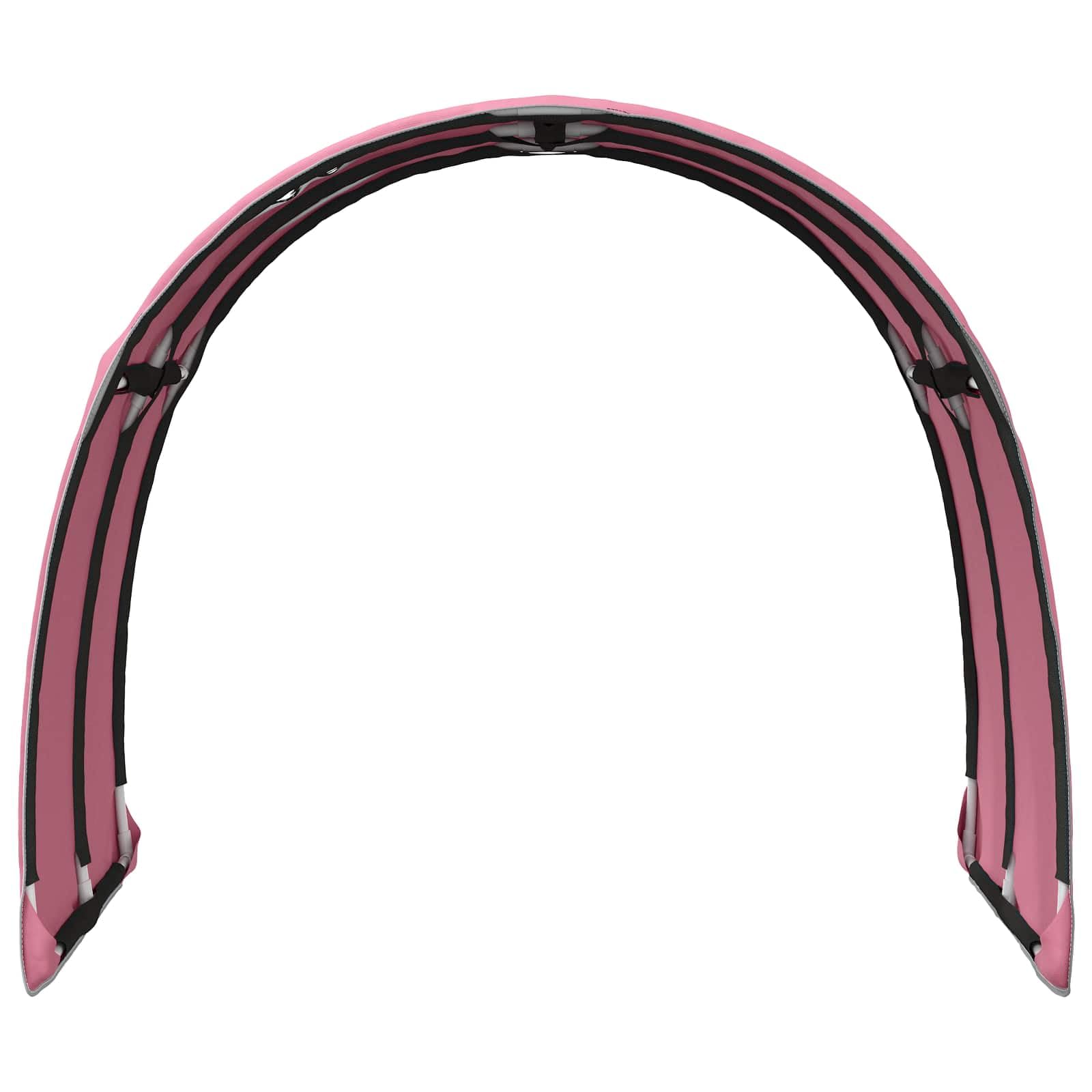 Juego de 2 túneles de cama de poliéster rosa para cama tamaño king, 211 x 67,5 x 2 cm, para dormitorio, interior, accesorios de cama modernos para un efecto de habitación tranquilo y líneas