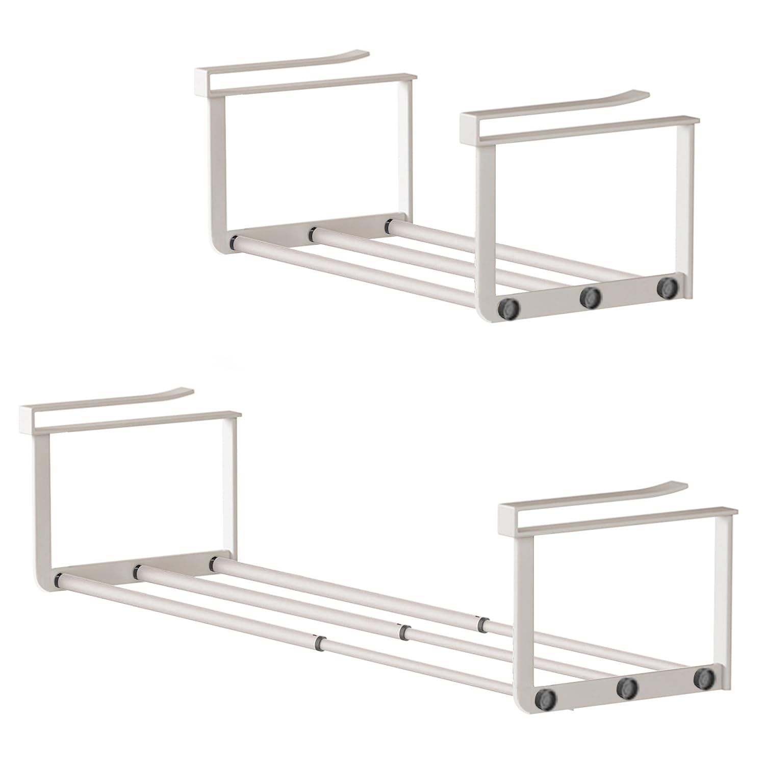 XIANGLV Wardrobe Shoe Rack, Adjustable Extendable Shoe Rack & Under Shelf Storage for Closet 16.5-31.5 Inch Shoe or Clothing Storage and Organization Space Saving (White, 1 Pack)